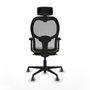 Piqueras y Crespo Chaise de Bureau avec Appui-tête 2D036G2 Vert