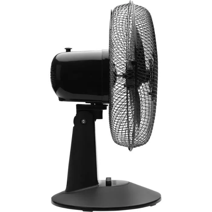 Sencor SFE 3011BK Ventilateur de bureau 30 cm noir - 3 vitesses, oscillation 90°, angle réglable, grille métal, 35W - 220-240V
