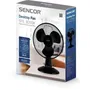 Sencor SFE 3011BK Ventilateur de bureau 30 cm noir - 3 vitesses, oscillation 90°, angle réglable, grille métal, 35W - 220-240V