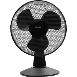 Sencor SFE 3011BK Ventilateur de bureau 30 cm noir - 3 vitesses, oscillation 90°, angle réglable, grille métal, 35W - 220-240V