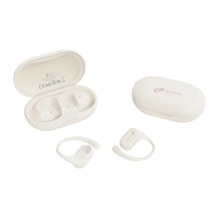 Leotec digital lifestyle Écouteurs Open Air Zenith Sport Bluetooth 5.4 IPX5 Beige