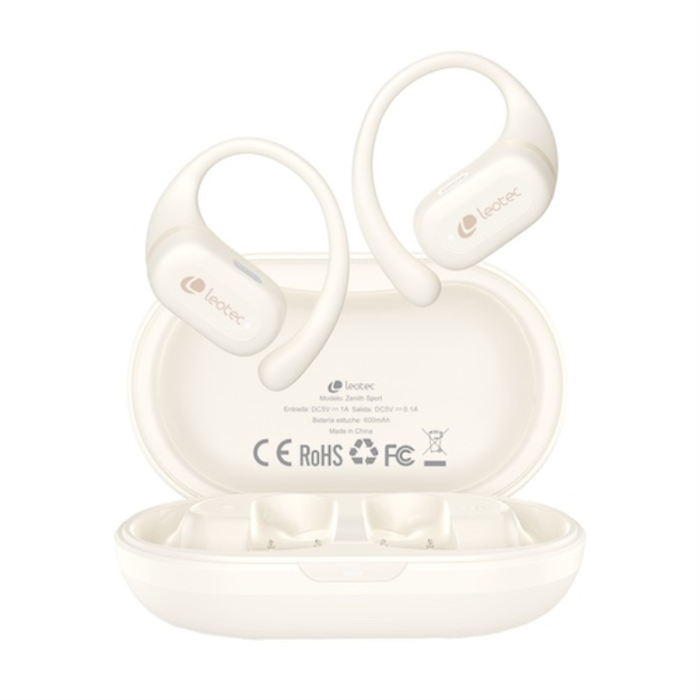Leotec digital lifestyle Écouteurs Open Air Zenith Sport Bluetooth 5.4 IPX5 Beige