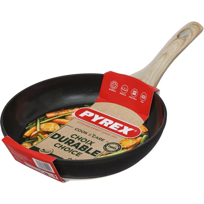 Pyrex Cook & Care Poêle 22 cm Anti-adhérente Induction Aluminium Recyclé Sans PFAS Pyrex Cook & Care Poêle 22 cm Anti-adhérente Induction Aluminium Recyclé Sans PFAS