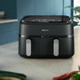 Philips Airfryer Série 3000 NA351/00 Double Panier 9L Noir/Argenté