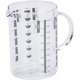 WMF Pichet Doseur Gourmet 1,0 L en Verre Transparent / Noir