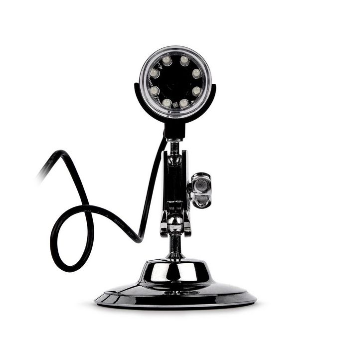 Veho DX-1 Microscope USB numérique 2MP avec zoom 200x, vidéo, 8 LED et logiciel de calibrage - Compatible Windows et Mac