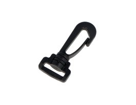 Innspiro Mousqueton à anneau rectangulaire noir 20,5 mm, lot de 5