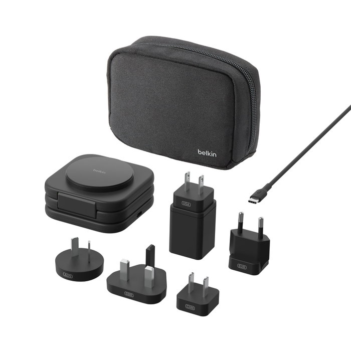 Belkin Boost Charge PRO Qi2 3-en-1 Magnétique de Voyage - Noir Belkin Boost Charge PRO Qi2 3-en-1 Magnétique de Voyage - Noir
