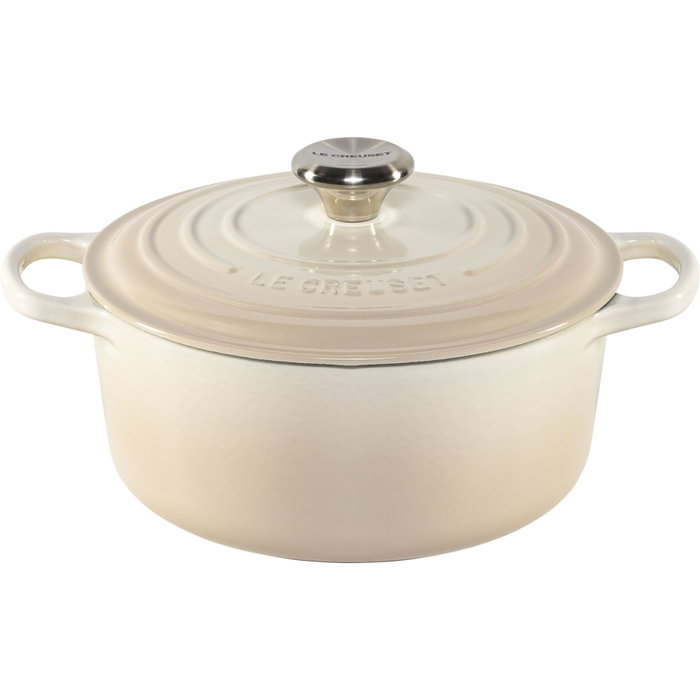 Le Creuset Signature Roaster rond 24cm meringue Le Creuset Signature Roaster rond 24cm meringue