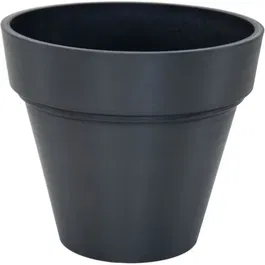 Mega Collections - Ecostone Planter - Pot de fleurs en écostonie - Diamètre 55 cm, Hauteur 51 cm - Noir