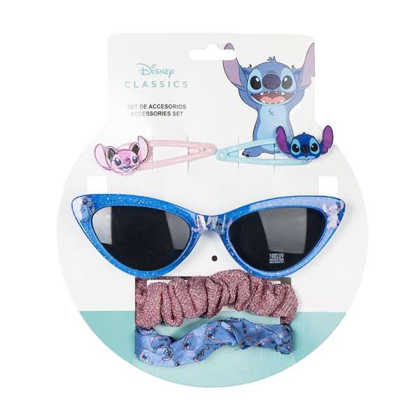 Cerdá - Lunettes de soleil et trousse de beauté pour enfants Stitch 15.0 x 17.0 x 2.0 cm