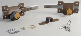 Verrou Modèle A1 avec cylindre rond de 70 mm et clés intérieur/extérieur