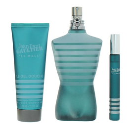 Jean Paul Gaultier Coffret Parfum Le Male Pour Homme : Eau de Toilette 125 ml + Eau de Toilette 10 ml + Gel Douche Nettoyant 75 ml
