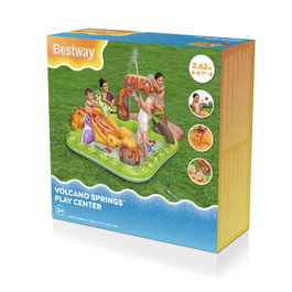 Bestway Parc de Jeux Gonflable Volcan et Dinos 262x188x102 cm