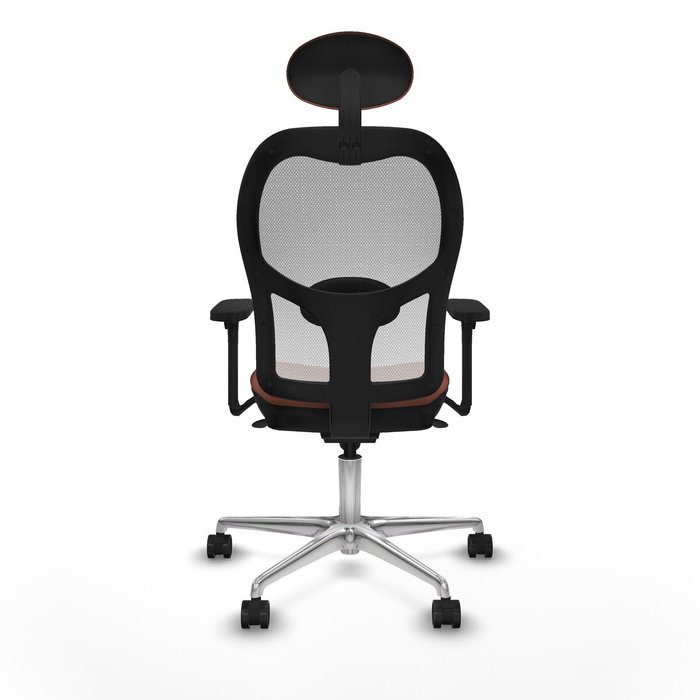 Piqueras y Crespo 3D086N1 Chaise de Bureau avec Appui-tête Blanc Marron