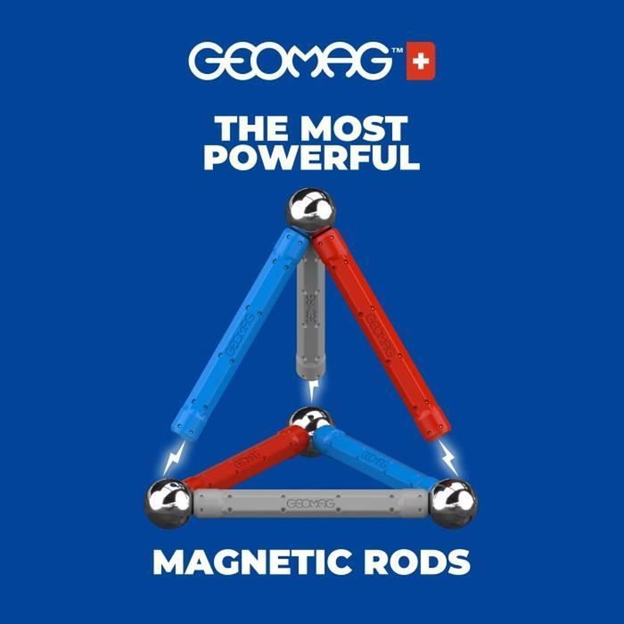Geomag Jeu de construction magnétique Classic Panels - Navette NASA - 70 pièces