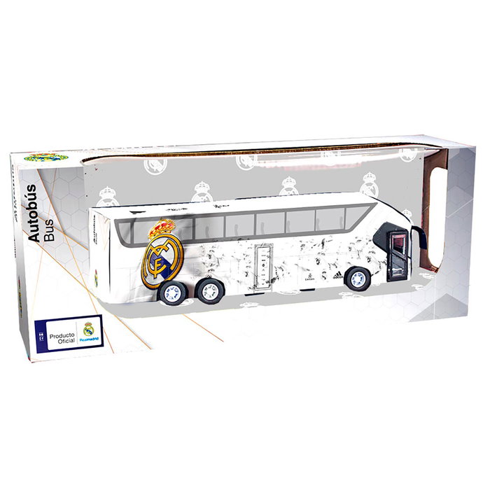 Eleven Force Bus Réplique Officiel Real Madrid CF EF16256 Bandai avec Portes Ouvertures et Retro-Friction - 3 ans et plus