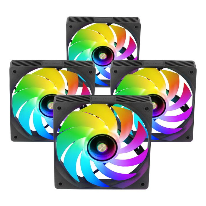 Mars Gaming Ventilateur MF3DPROKIT ARGB 4x 120mm avec Hub et Télécommande RF pour PC