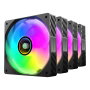 Mars Gaming Ventilateur MF3DPROKIT ARGB 4x 120mm avec Hub et Télécommande RF pour PC