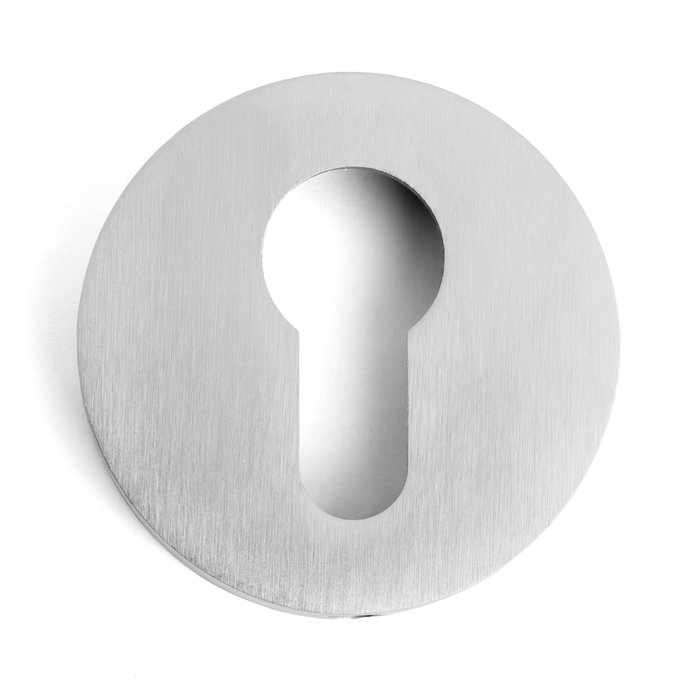 Jandel Bocallave Zamak Ø50x10 mm Liso - Poignée de porte sans relief pour meubles et portes intérieures - Finitions noir et chrome