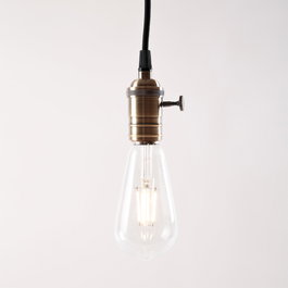 Pendel E27 Câble 1000mm 0,75mm En Tissu- Rosette/Commutateur