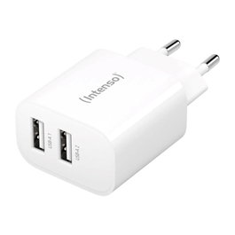 Intenso 7802412 Chargeur mural W24AA 2x USB-A blanc