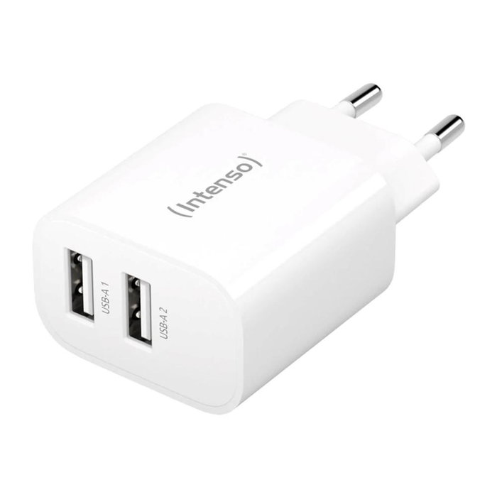 Intenso 7802412 Chargeur mural W24AA 2x USB-A blanc Intenso 7802412 Chargeur mural W24AA 2x USB-A blanc