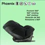 Nania Phoenix Siège Auto Évolutif i-Size Pivotant 360° Groupe 0/1/2/3 jusqu'à 12 ans avec Système ISOFIX et Harnais 5 Points - Noir