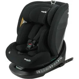 Nania Phoenix Siège Auto Évolutif i-Size Pivotant 360° Groupe 0/1/2/3 jusqu'à 12 ans avec Système ISOFIX et Harnais 5 Points - Noir