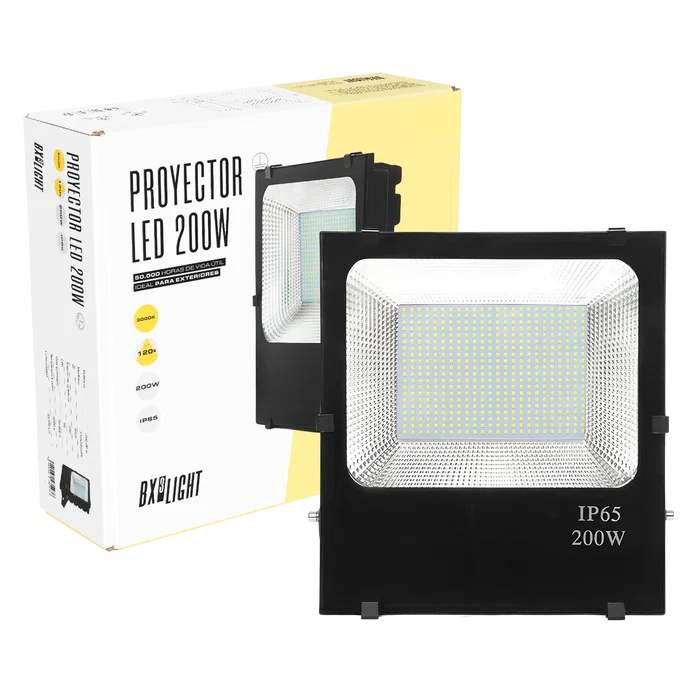 BX3 LIGHT Projeteur LED 200W, 24000 Lm, 4200K, IP65, 50000H, pour l'éclairage extérieur professionnel de grandes surfaces