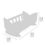Decuevas Lit bébé en bois Tulipe pour enfant à partir de 3 ans - Dimensions : 49.50 x 28 x 24 cm - Assemblage nécessaire
