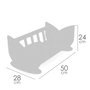 Decuevas Lit bébé en bois Tulipe pour enfant à partir de 3 ans - Dimensions : 49.50 x 28 x 24 cm - Assemblage nécessaire