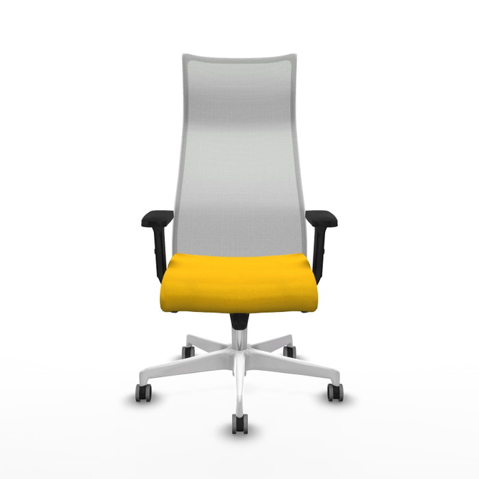 Piqueras y Crespo Chaise de Bureau Albacete Jaune et Blanc