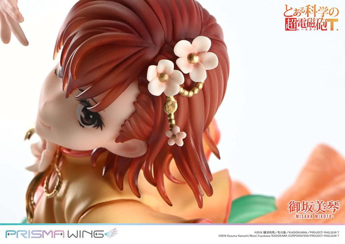 To Aru Kagaku no Railgun statuette PVC 1/7 Prisma Wing Misaka Mikoto 22 cm
