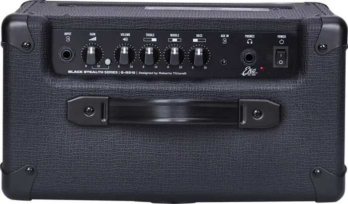 EKO Ampli Guitare Combo BS15 Black Stealth 1x8" - 15W, 2 Canaux Clean/Drive Noir