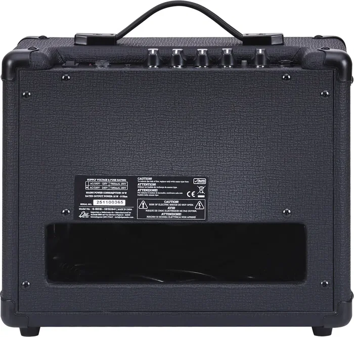 EKO Ampli Guitare Combo BS15 Black Stealth 1x8" - 15W, 2 Canaux Clean/Drive Noir
