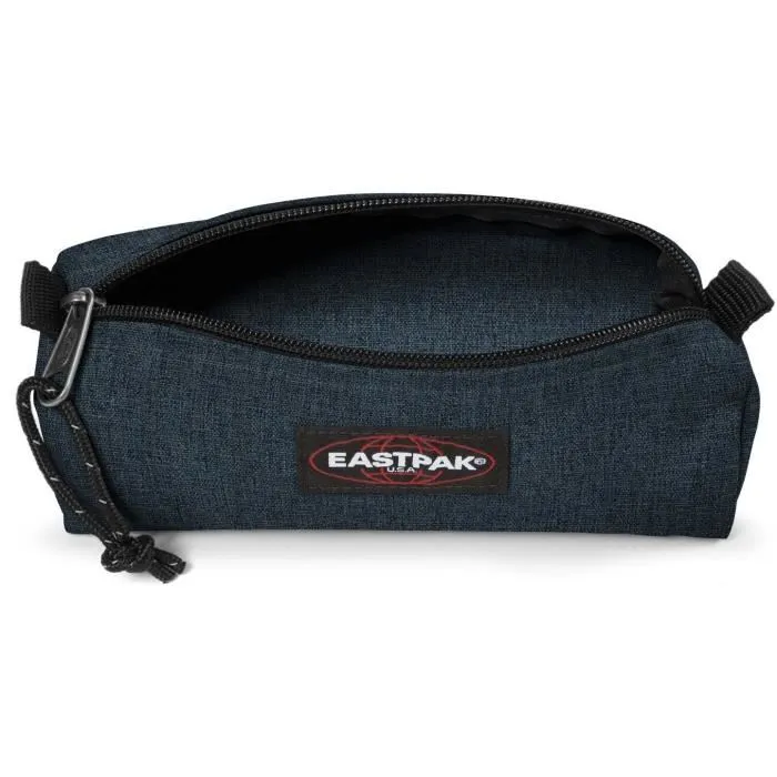 Eastpak - Trousse Benchmark Single, triple denim, fermeture zip, grand compartiment - 20.5 cm x 7.5 cm x 6 cm