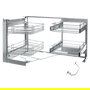 VIBO Evona Modulo 900, Panier Extractible pour Meuble de 900mm, Finition Cromo Brillo, Main Droite