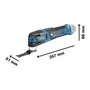 Bosch Professional Découpeur-Ponceur sans fil GOP 12V-28 Starlock avec 2 Batteries 3.0Ah, Accessoires et Coffret L-BOXX - Réf. 06018B5006