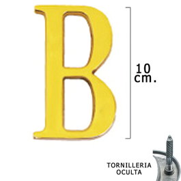 Wolfpack Linea Profesional Lettre B en laiton 10 cm avec vis