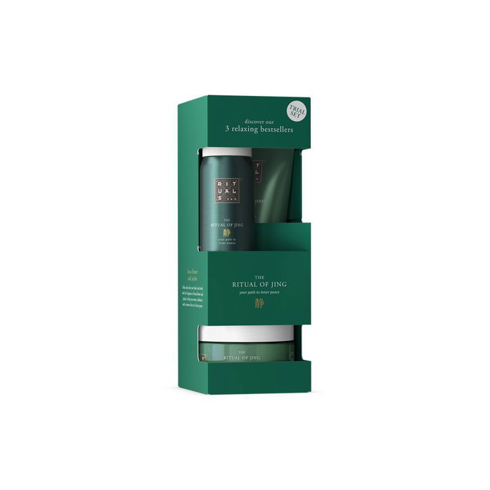 Rituals The Ritual of Jing Coffret Cadeau 3 pièces : Gel Douche Moussant 50ml, Crème Corps 70ml, Gommage Corps 125g Rituals The Ritual of Jing Coffret Cadeau 3 pièces : Gel Douche Moussant 50ml, Crème Corps 70ml, Gommage Corps 125g