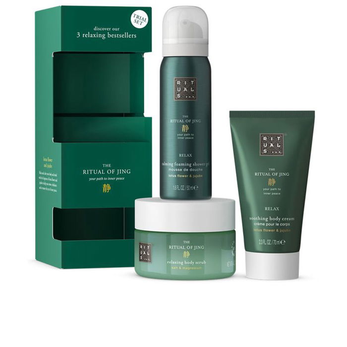 Rituals The Ritual of Jing Coffret Cadeau 3 pièces : Gel Douche Moussant 50ml, Crème Corps 70ml, Gommage Corps 125g Rituals The Ritual of Jing Coffret Cadeau 3 pièces : Gel Douche Moussant 50ml, Crème Corps 70ml, Gommage Corps 125g