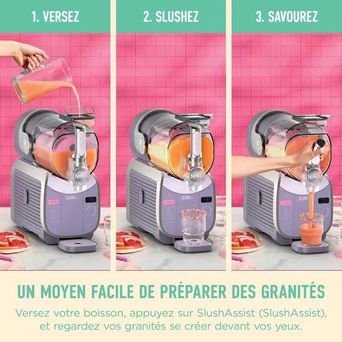 Ninja Slushi XL FS601EUPK1 - Machine à boissons glacées et granitées - Rose