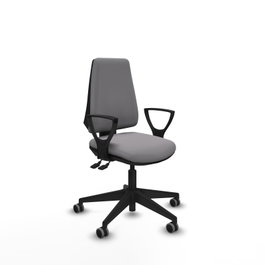 PIQUERAS Y CRESPO Chaise Elche Asynchrone Cuir écologique Gris