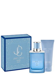 Jimmy Choo Aqua - Coffret Cadeau Homme avec Eau de Toilette 50 ml et Gel Douche 100 ml - Parfum Masculin