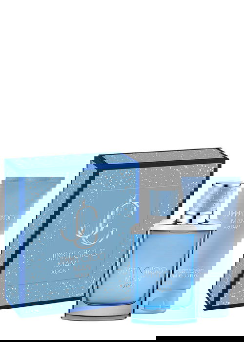 Jimmy Choo Aqua - Coffret Cadeau Homme avec Eau de Toilette 50 ml et Gel Douche 100 ml - Parfum Masculin