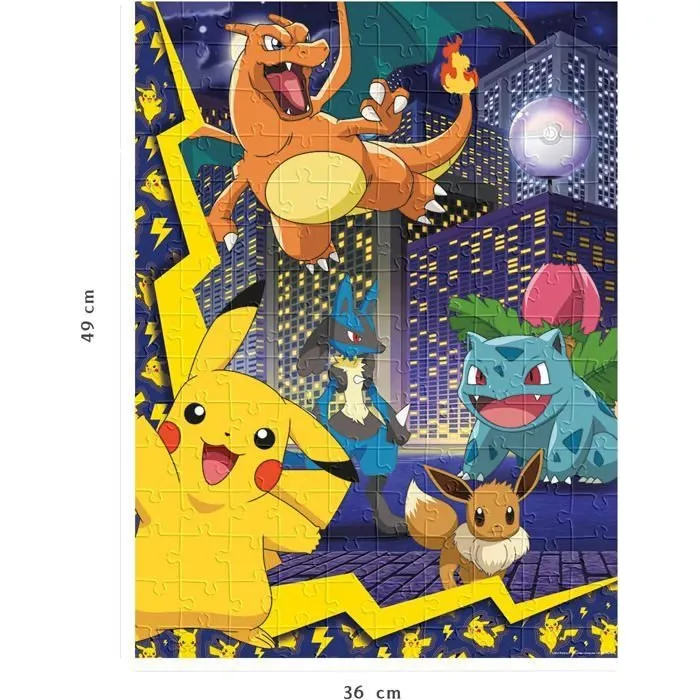 Nathan Puzzle 150 Pièces La Ville des Pokémon - Pour Enfant à partir de 7 Ans - Réf. 086189