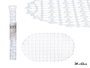 Berilo Tapis antidérapant douche blanc 34x63 cm plastique PVC (Set de 24)