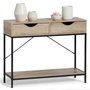 MobleKit Meuble d'Appoint Marron Noir 80 x 30 x 75 cm