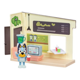 MOOSE Bluey Mini Playset Tienda de Zumos avec Figurine Articulée et Accessoires - Jouet Enfants 3 Ans et Plus - Réf. 18920
